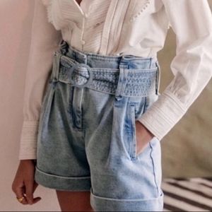 Sezane Rome Shorts, vintage blue